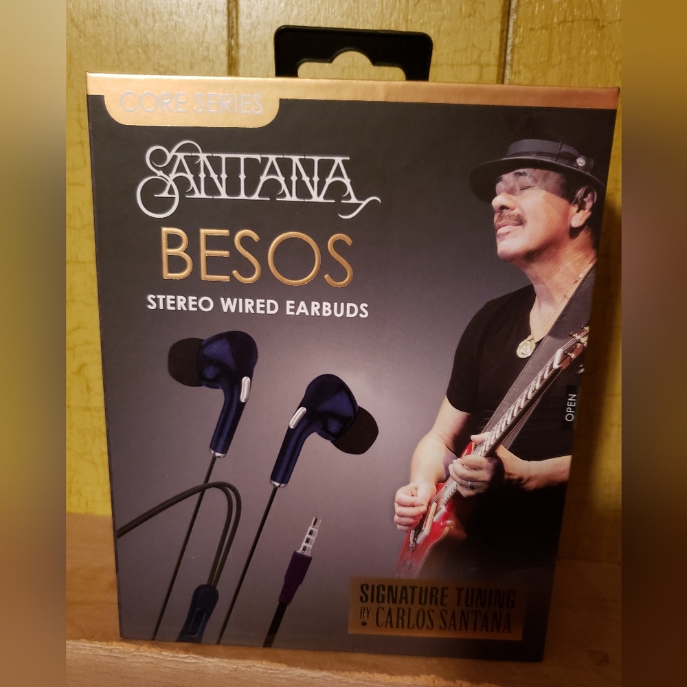 CARLOS SANTANA STEREO WIRED EARBUDS. CORE SERIES.